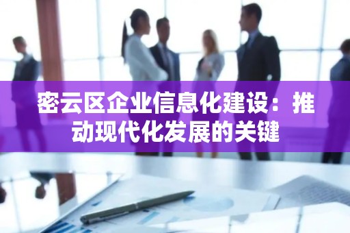 密云区企业信息化建设：推动现代化发展的关键