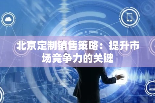北京定制销售策略：提升市场竞争力的关键