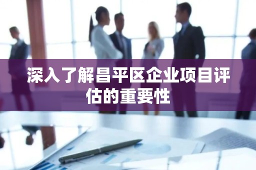 深入了解昌平区企业项目评估的重要性