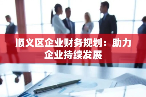 顺义区企业财务规划：助力企业持续发展