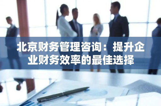 北京财务管理咨询：提升企业财务效率的最佳选择