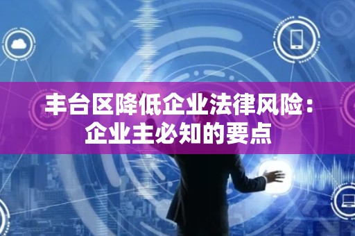 丰台区降低企业法律风险：企业主必知的要点