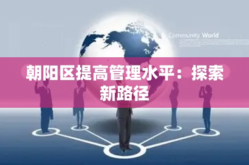 朝阳区提高管理水平：探索新路径
