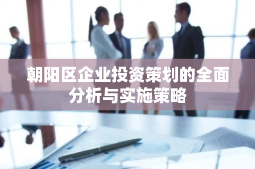 朝阳区企业投资策划的全面分析与实施策略