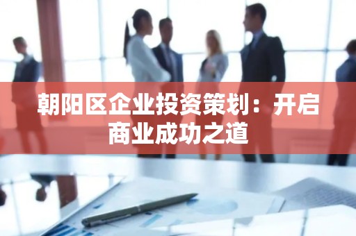 朝阳区企业投资策划：开启商业成功之道