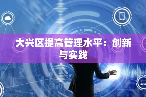 大兴区提高管理水平：创新与实践