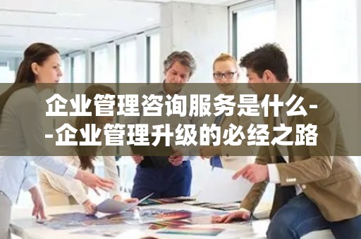 企业管理咨询服务是什么--企业管理升级的必经之路