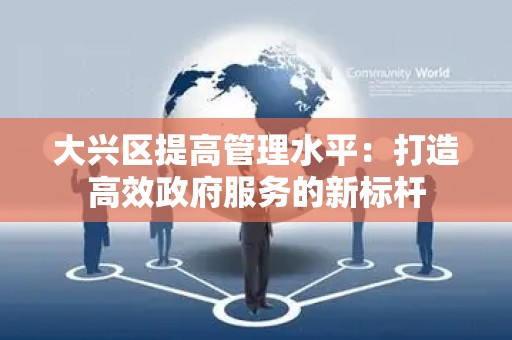 大兴区提高管理水平：打造高效政府服务的新标杆