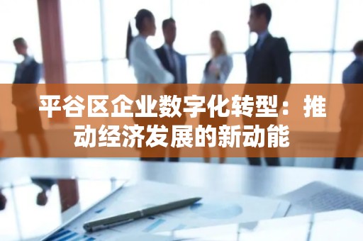 平谷区企业数字化转型：推动经济发展的新动能