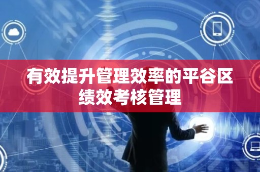 有效提升管理效率的平谷区绩效考核管理