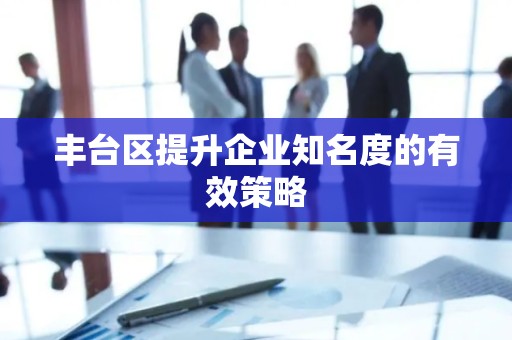 丰台区提升企业知名度的有效策略
