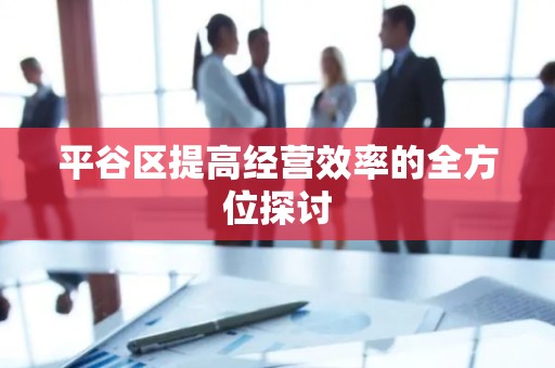 平谷区提高经营效率的全方位探讨