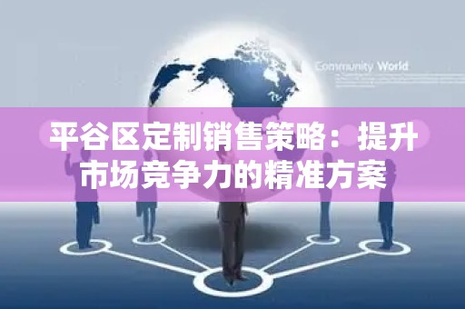 平谷区定制销售策略：提升市场竞争力的精准方案
