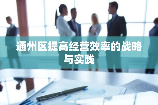 通州区提高经营效率的战略与实践