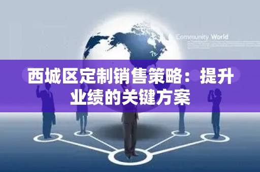 西城区定制销售策略：提升业绩的关键方案