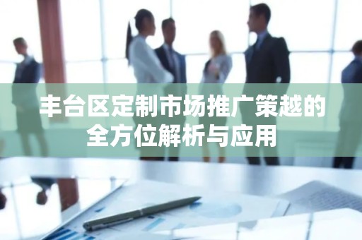 丰台区定制市场推广策越的全方位解析与应用