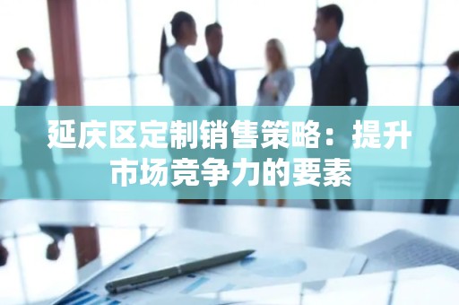 延庆区定制销售策略：提升市场竞争力的要素